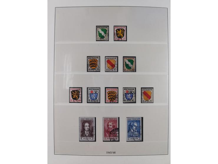 1945/49, postfrische und zusätzlich gestempelte Sammlung, jeweils in den Hauptnummern komplett postfrischer Teil mit Konstanz