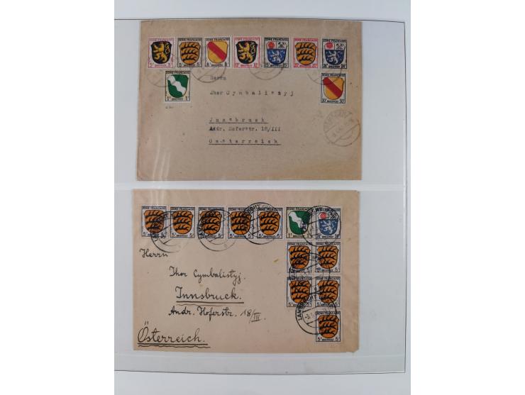 1945/49, postfrische und zusätzlich gestempelte Sammlung, jeweils in den Hauptnummern komplett postfrischer Teil mit Konstanz
