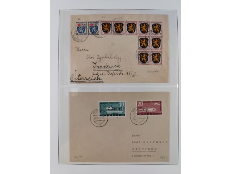 1945/49, postfrische und zusätzlich gestempelte Sammlung, jeweils in den Hauptnummern komplett postfrischer Teil mit Konstanz