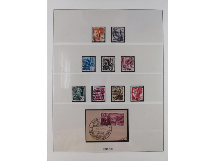 1945/49, postfrische und zusätzlich gestempelte Sammlung, jeweils in den Hauptnummern komplett postfrischer Teil mit Konstanz