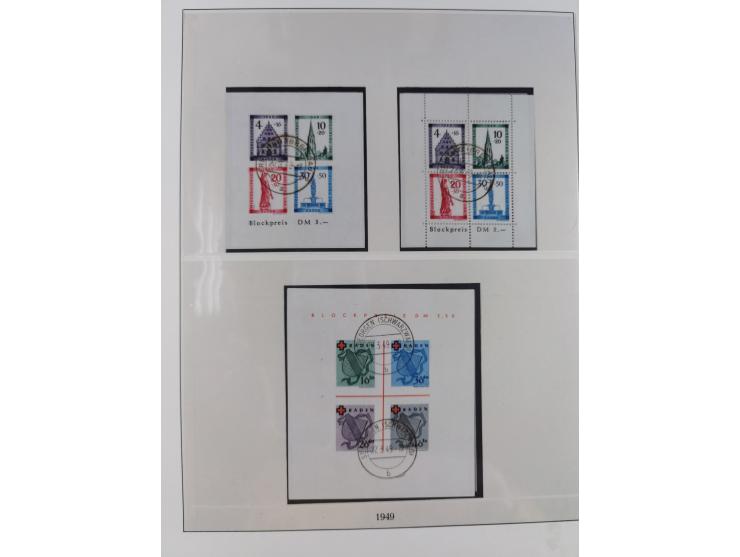 1945/49, postfrische und zusätzlich gestempelte Sammlung, jeweils in den Hauptnummern komplett postfrischer Teil mit Konstanz
