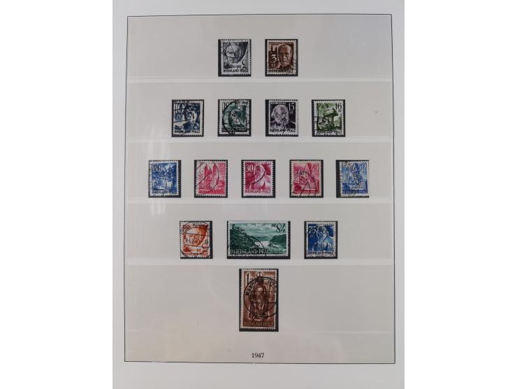 1945/49, postfrische und zusätzlich gestempelte Sammlung, jeweils in den Hauptnummern komplett postfrischer Teil mit Konstanz