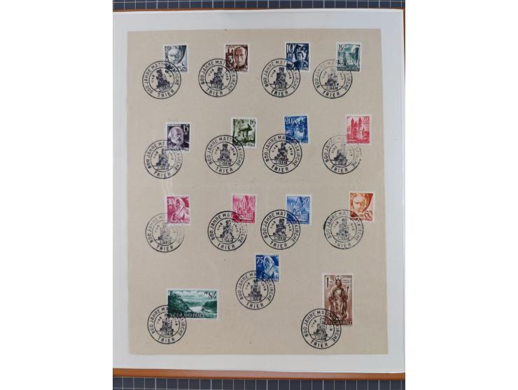 1945/49, postfrische und zusätzlich gestempelte Sammlung, jeweils in den Hauptnummern komplett postfrischer Teil mit Konstanz