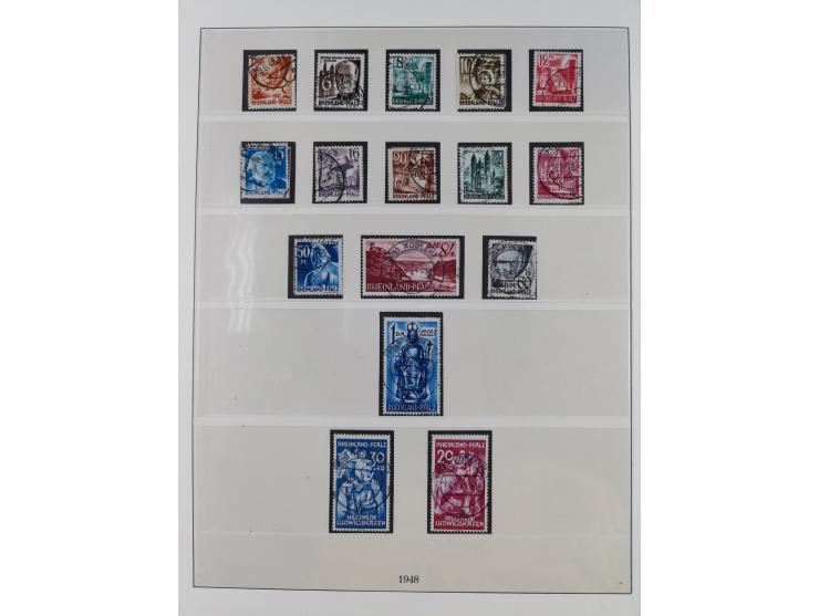 1945/49, postfrische und zusätzlich gestempelte Sammlung, jeweils in den Hauptnummern komplett postfrischer Teil mit Konstanz