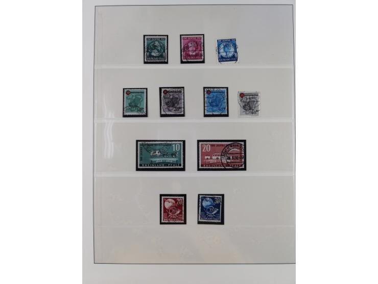 1945/49, postfrische und zusätzlich gestempelte Sammlung, jeweils in den Hauptnummern komplett postfrischer Teil mit Konstanz