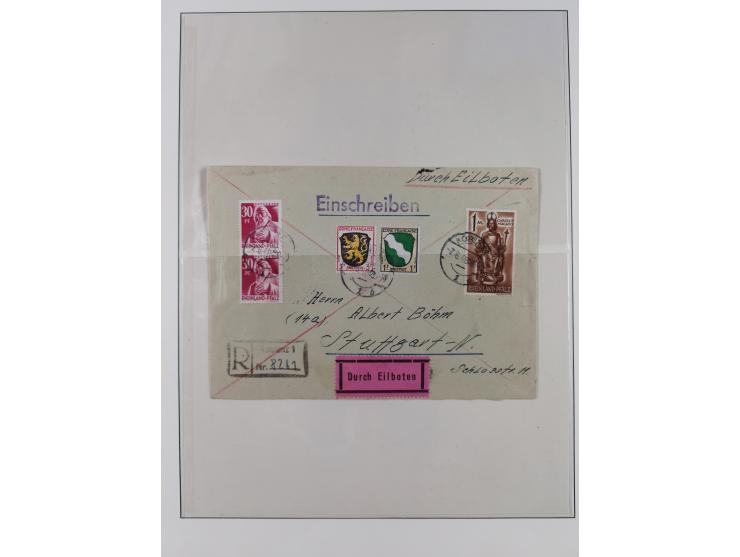 1945/49, postfrische und zusätzlich gestempelte Sammlung, jeweils in den Hauptnummern komplett postfrischer Teil mit Konstanz