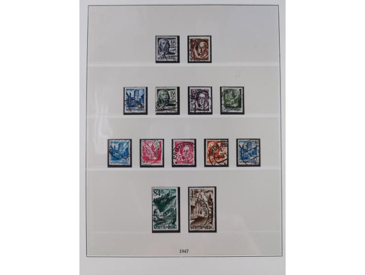 1945/49, postfrische und zusätzlich gestempelte Sammlung, jeweils in den Hauptnummern komplett postfrischer Teil mit Konstanz
