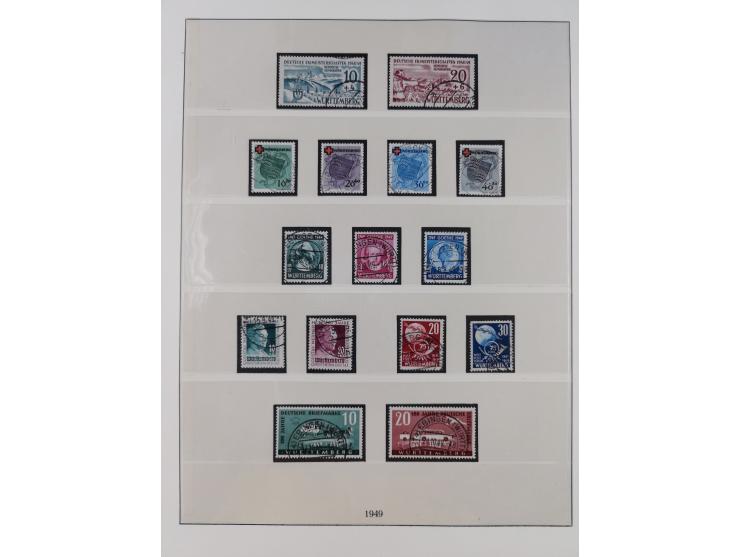 1945/49, postfrische und zusätzlich gestempelte Sammlung, jeweils in den Hauptnummern komplett postfrischer Teil mit Konstanz