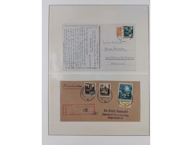 1945/49, postfrische und zusätzlich gestempelte Sammlung, jeweils in den Hauptnummern komplett postfrischer Teil mit Konstanz