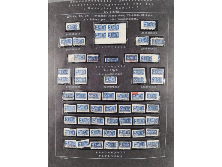 1948/56, postfrische, ungebrauchte und gestempelte alte Sammlung; etliche hundert Werte, alles ausführlich beschriftet, dabei