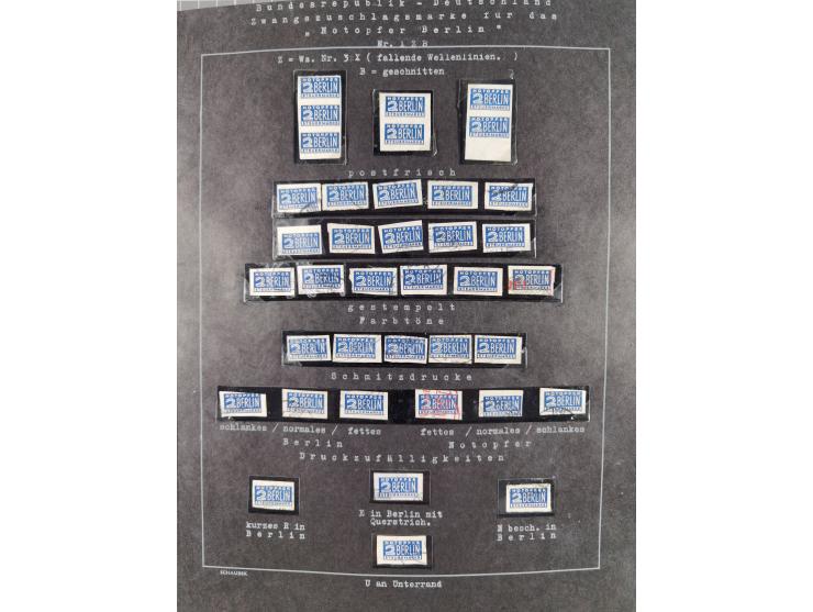 1948/56, postfrische, ungebrauchte und gestempelte alte Sammlung; etliche hundert Werte, alles ausführlich beschriftet, dabei