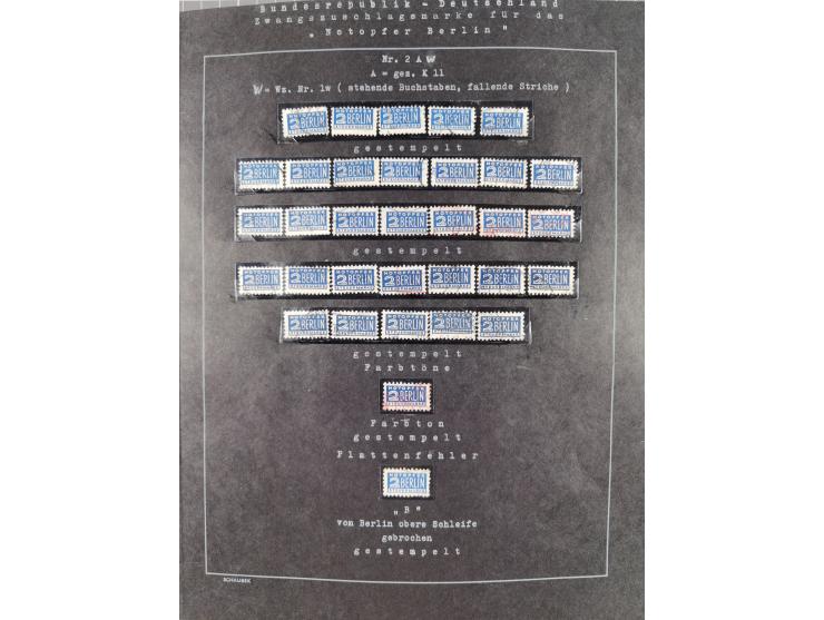 1948/56, postfrische, ungebrauchte und gestempelte alte Sammlung; etliche hundert Werte, alles ausführlich beschriftet, dabei