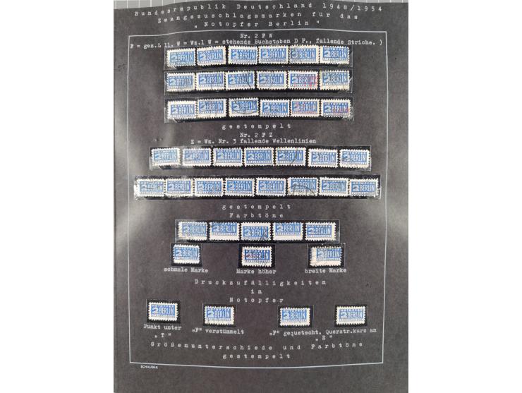 1948/56, postfrische, ungebrauchte und gestempelte alte Sammlung; etliche hundert Werte, alles ausführlich beschriftet, dabei