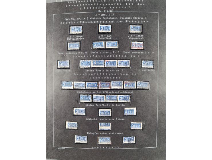 1948/56, postfrische, ungebrauchte und gestempelte alte Sammlung; etliche hundert Werte, alles ausführlich beschriftet, dabei