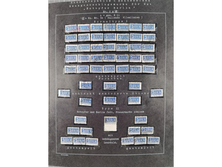 1948/56, postfrische, ungebrauchte und gestempelte alte Sammlung; etliche hundert Werte, alles ausführlich beschriftet, dabei