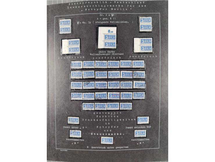 1948/56, postfrische, ungebrauchte und gestempelte alte Sammlung; etliche hundert Werte, alles ausführlich beschriftet, dabei