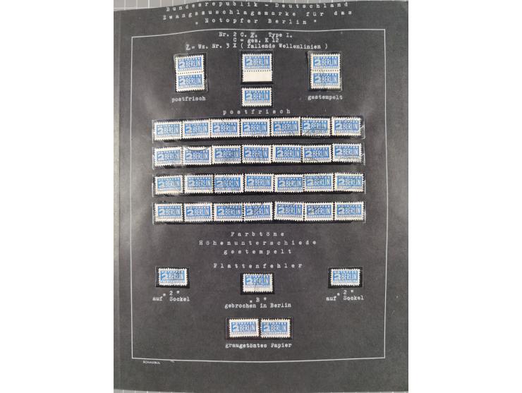 1948/56, postfrische, ungebrauchte und gestempelte alte Sammlung; etliche hundert Werte, alles ausführlich beschriftet, dabei