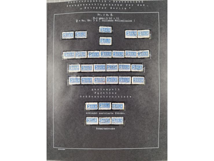 1948/56, postfrische, ungebrauchte und gestempelte alte Sammlung; etliche hundert Werte, alles ausführlich beschriftet, dabei