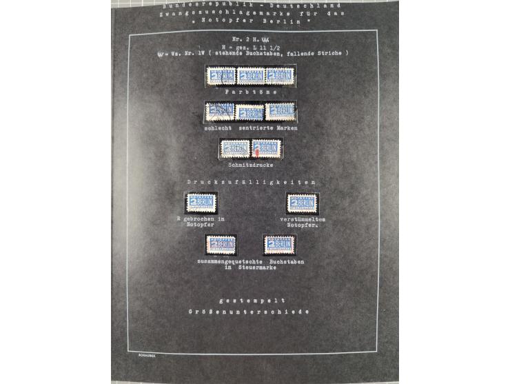 1948/56, postfrische, ungebrauchte und gestempelte alte Sammlung; etliche hundert Werte, alles ausführlich beschriftet, dabei
