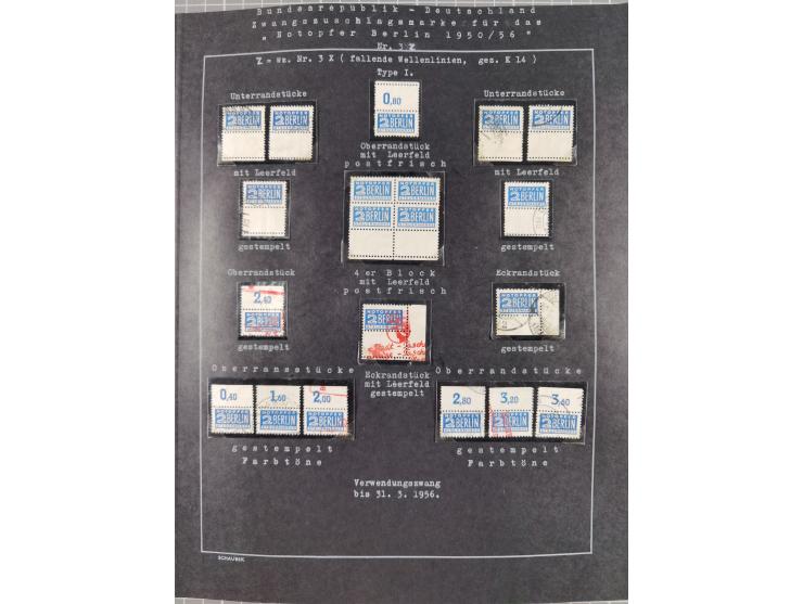 1948/56, postfrische, ungebrauchte und gestempelte alte Sammlung; etliche hundert Werte, alles ausführlich beschriftet, dabei
