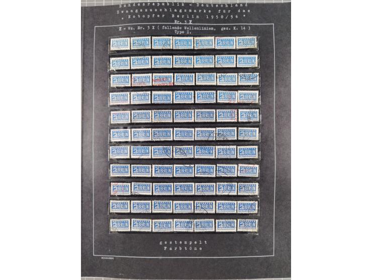 1948/56, postfrische, ungebrauchte und gestempelte alte Sammlung; etliche hundert Werte, alles ausführlich beschriftet, dabei