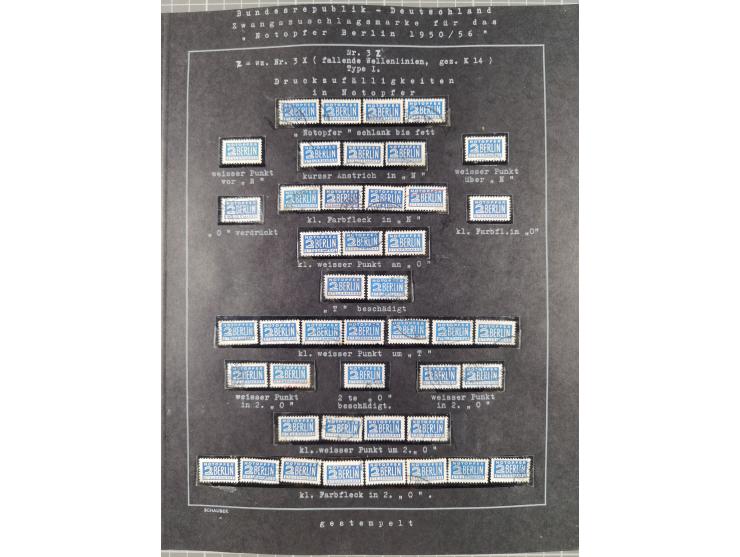 1948/56, postfrische, ungebrauchte und gestempelte alte Sammlung; etliche hundert Werte, alles ausführlich beschriftet, dabei