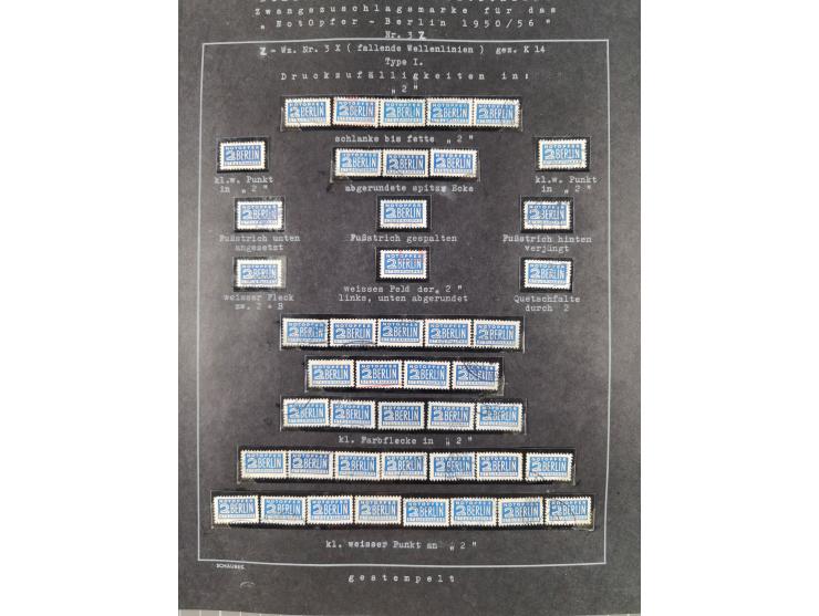 1948/56, postfrische, ungebrauchte und gestempelte alte Sammlung; etliche hundert Werte, alles ausführlich beschriftet, dabei