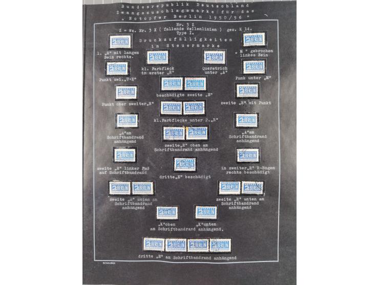 1948/56, postfrische, ungebrauchte und gestempelte alte Sammlung; etliche hundert Werte, alles ausführlich beschriftet, dabei