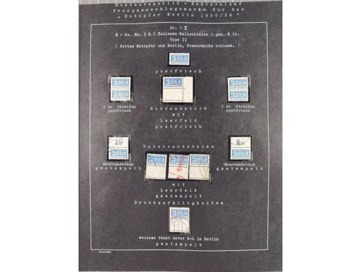 1948/56, postfrische, ungebrauchte und gestempelte alte Sammlung; etliche hundert Werte, alles ausführlich beschriftet, dabei