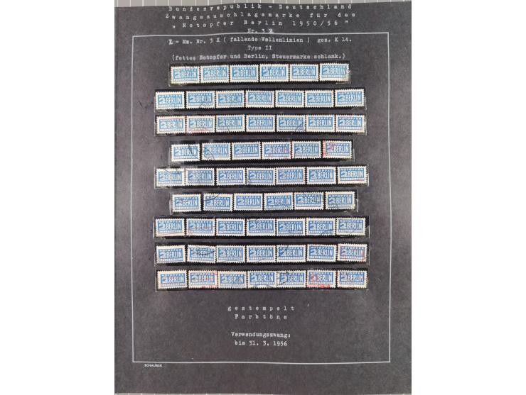 1948/56, postfrische, ungebrauchte und gestempelte alte Sammlung; etliche hundert Werte, alles ausführlich beschriftet, dabei