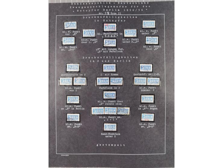 1948/56, postfrische, ungebrauchte und gestempelte alte Sammlung; etliche hundert Werte, alles ausführlich beschriftet, dabei