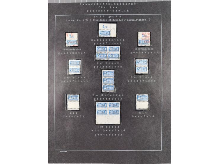 1948/56, postfrische, ungebrauchte und gestempelte alte Sammlung; etliche hundert Werte, alles ausführlich beschriftet, dabei