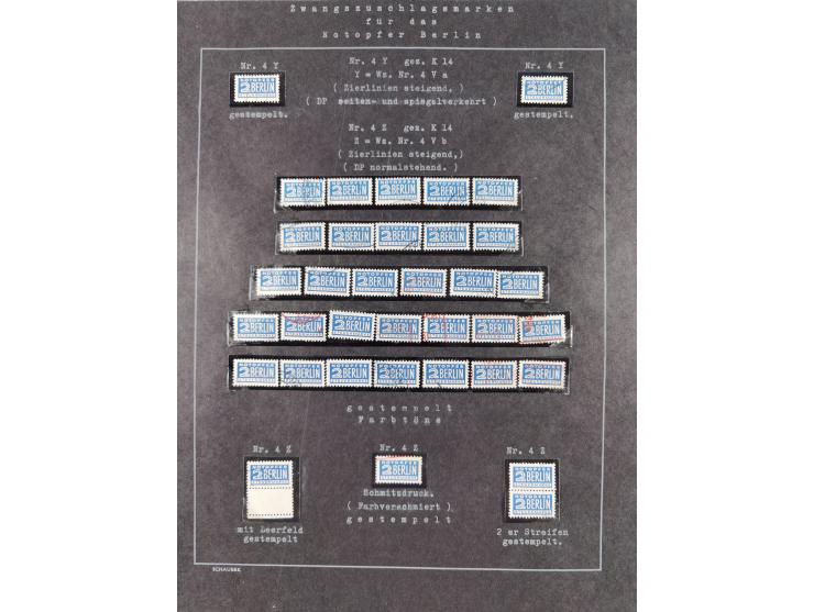 1948/56, postfrische, ungebrauchte und gestempelte alte Sammlung; etliche hundert Werte, alles ausführlich beschriftet, dabei