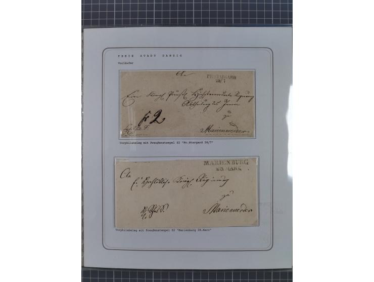 1840/1920, kleine Sammlung Vorläufer, dabei Preußen-Nr.-Stempel "421" FRANKENFELDE, "1503" TOLKEMIT und "1939 "WIGGODA"
