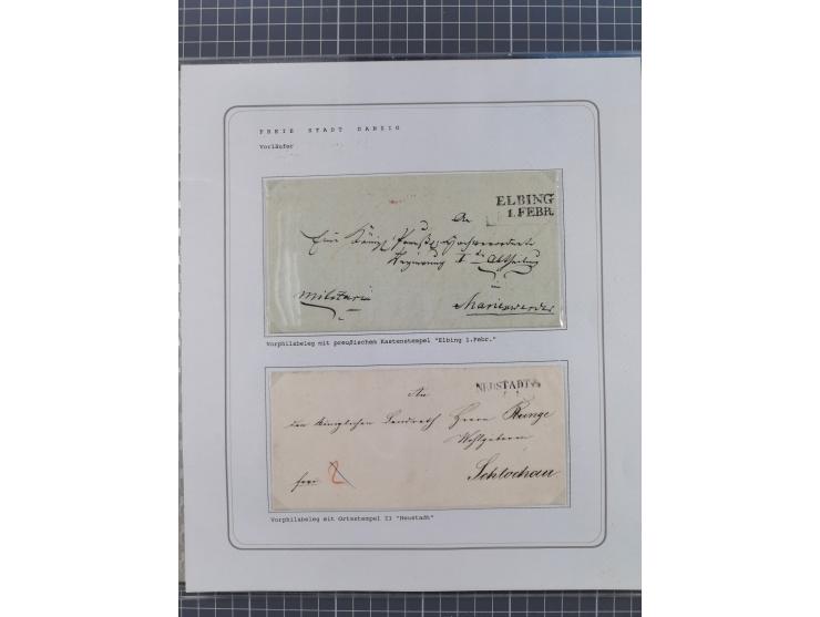 1840/1920, kleine Sammlung Vorläufer, dabei Preußen-Nr.-Stempel "421" FRANKENFELDE, "1503" TOLKEMIT und "1939 "WIGGODA"