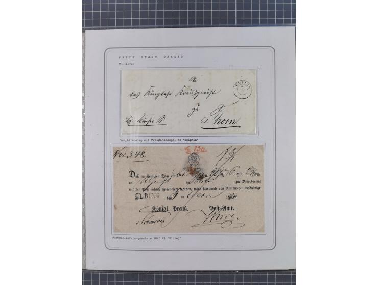1840/1920, kleine Sammlung Vorläufer, dabei Preußen-Nr.-Stempel "421" FRANKENFELDE, "1503" TOLKEMIT und "1939 "WIGGODA"
