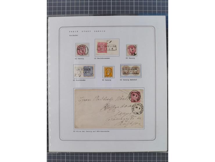 1840/1920, kleine Sammlung Vorläufer, dabei Preußen-Nr.-Stempel "421" FRANKENFELDE, "1503" TOLKEMIT und "1939 "WIGGODA"