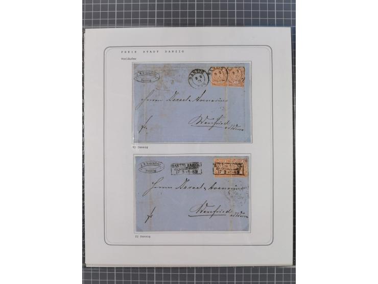 1840/1920, kleine Sammlung Vorläufer, dabei Preußen-Nr.-Stempel "421" FRANKENFELDE, "1503" TOLKEMIT und "1939 "WIGGODA"