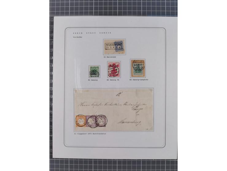 1840/1920, kleine Sammlung Vorläufer, dabei Preußen-Nr.-Stempel "421" FRANKENFELDE, "1503" TOLKEMIT und "1939 "WIGGODA"