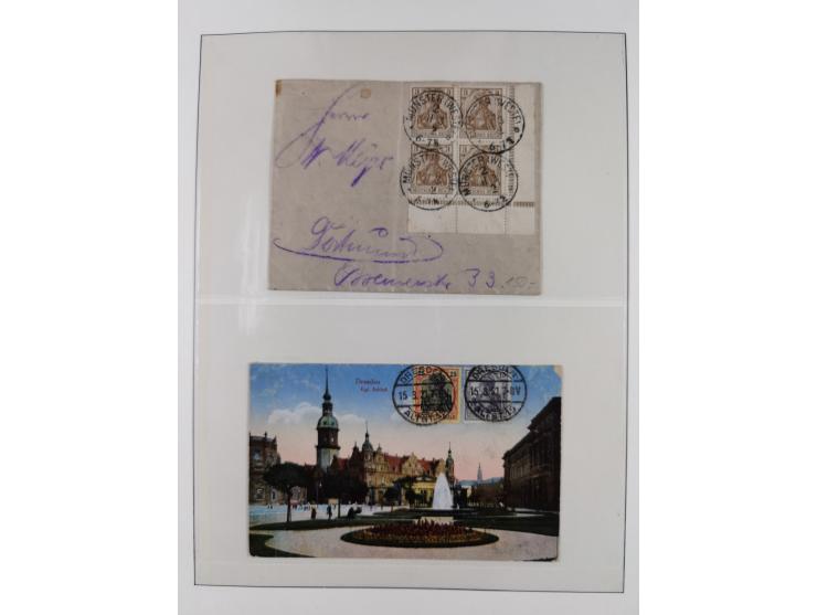 1900/45, reichhaltige gestempelte Sammlung, teils spezialisiert mit einigen Besonderheiten und Belegen, dabei u.a. Mi. 66, 30