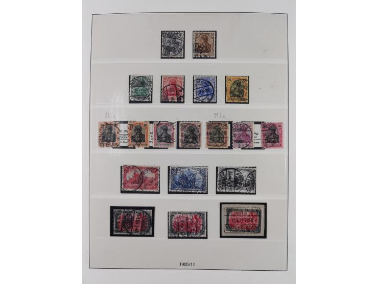 1900/45, reichhaltige gestempelte Sammlung, teils spezialisiert mit einigen Besonderheiten und Belegen, dabei u.a. Mi. 66, 30