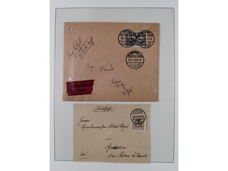 1900/45, reichhaltige gestempelte Sammlung, teils spezialisiert mit einigen Besonderheiten und Belegen, dabei u.a. Mi. 66, 30