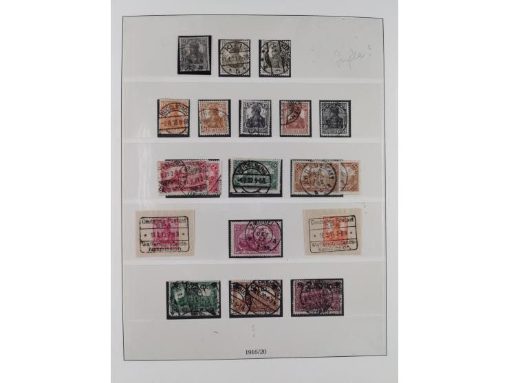 1900/45, reichhaltige gestempelte Sammlung, teils spezialisiert mit einigen Besonderheiten und Belegen, dabei u.a. Mi. 66, 30
