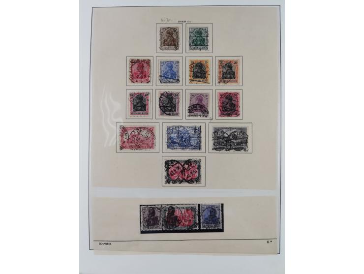 1900/45, reichhaltige gestempelte Sammlung, teils spezialisiert mit einigen Besonderheiten und Belegen, dabei u.a. Mi. 66, 30