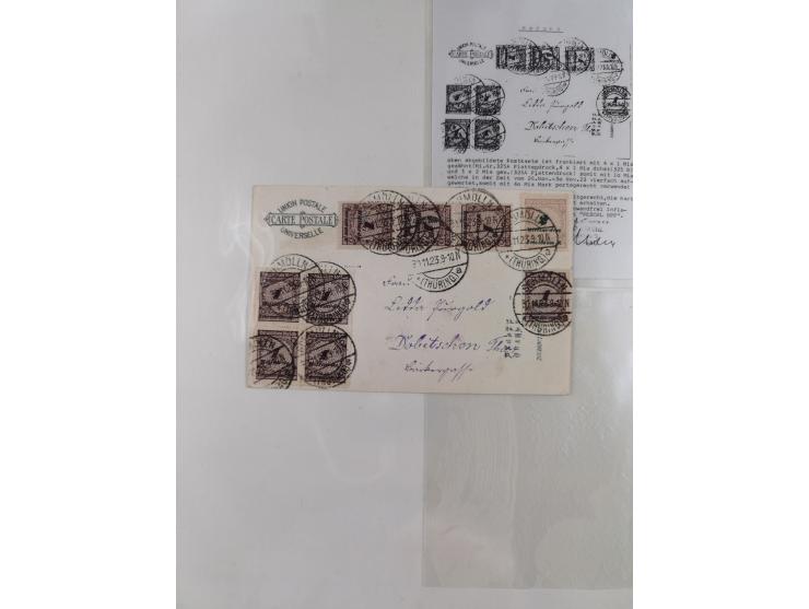 1900/45, reichhaltige gestempelte Sammlung, teils spezialisiert mit einigen Besonderheiten und Belegen, dabei u.a. Mi. 66, 30