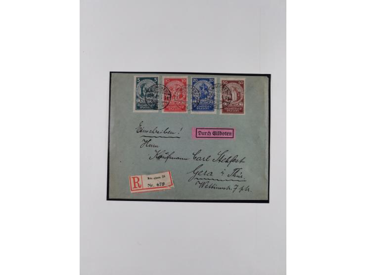 1900/45, reichhaltige gestempelte Sammlung, teils spezialisiert mit einigen Besonderheiten und Belegen, dabei u.a. Mi. 66, 30