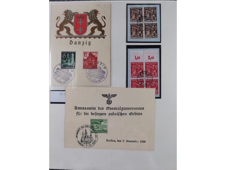 1900/45, reichhaltige gestempelte Sammlung, teils spezialisiert mit einigen Besonderheiten und Belegen, dabei u.a. Mi. 66, 30