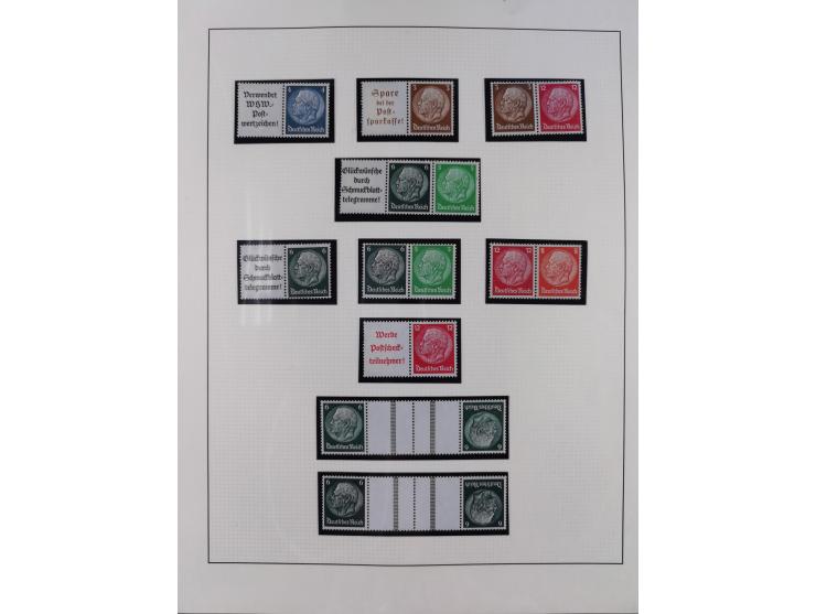 1933/45, postfrische und ganz wenig ungebrauchte Sammlung, in den Hauptnummern offensichtlich komplett