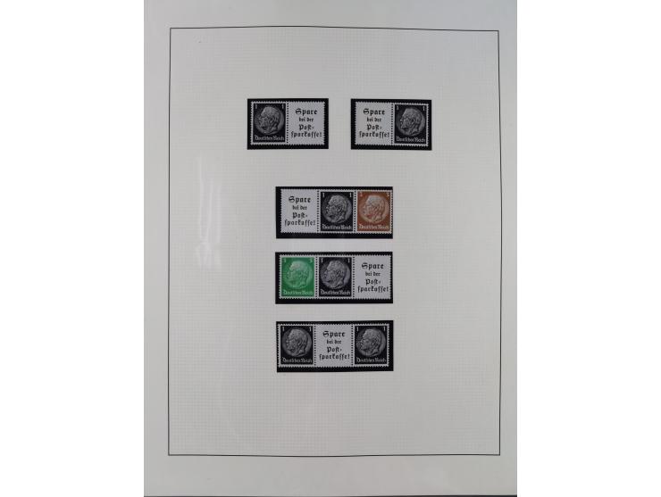 1933/45, postfrische und ganz wenig ungebrauchte Sammlung, in den Hauptnummern offensichtlich komplett