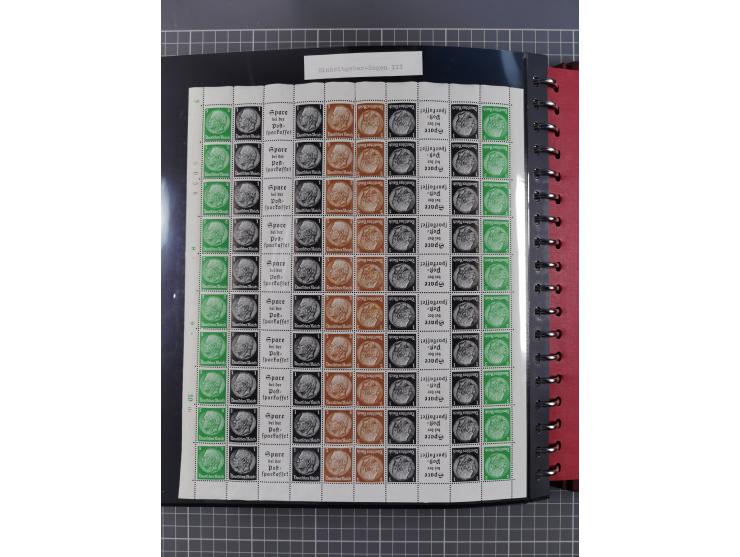 1933/45, postfrische und ganz wenig ungebrauchte Sammlung, in den Hauptnummern offensichtlich komplett